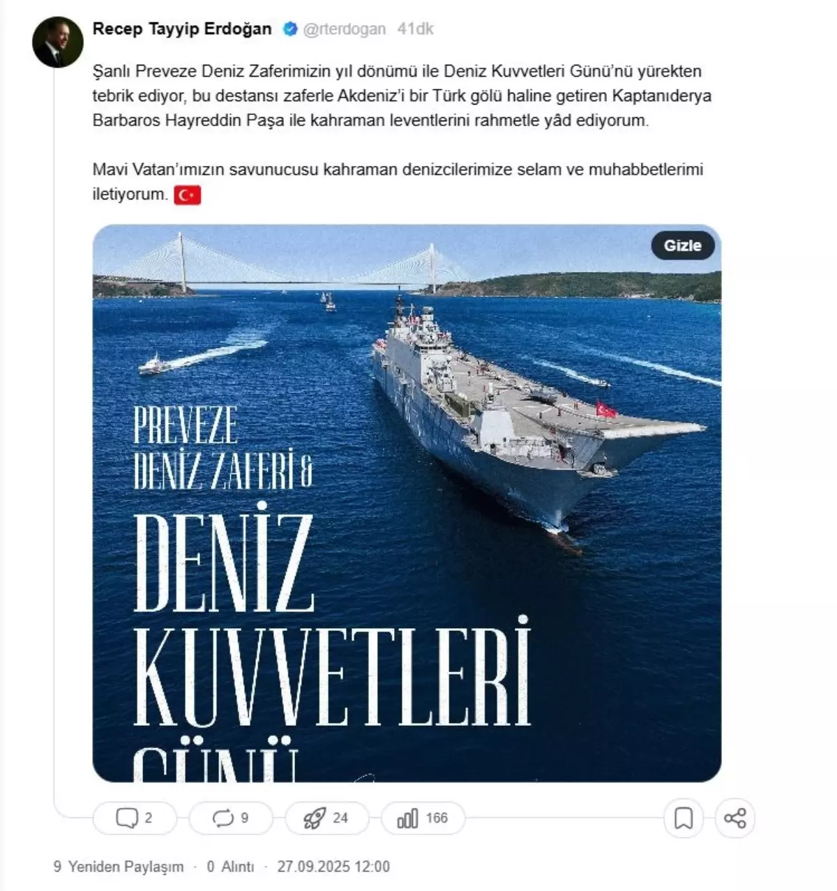 deniz kuvvetleri gunu ve preveze zaferi kutlandi DlUeRUky