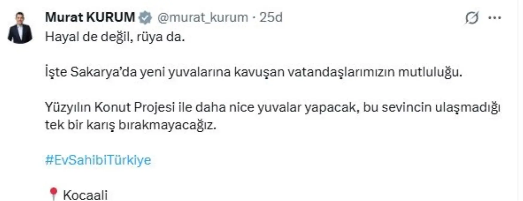 Bakan Kurum: Yüzyılın Konut Projesi ile Daha Fazla Yuvalar Yapacağız