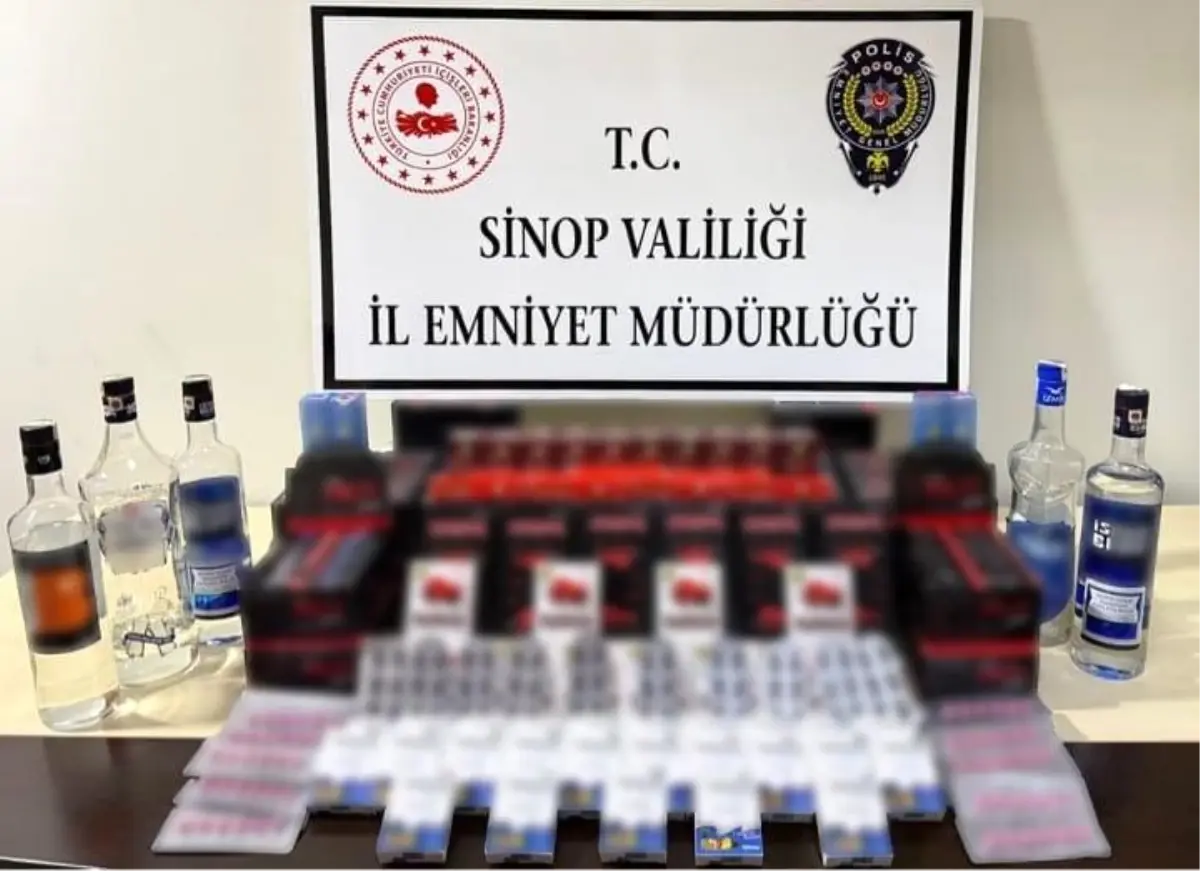 Sinop’ta Kaçak İçki ve Cinsel Ürün Operasyonu